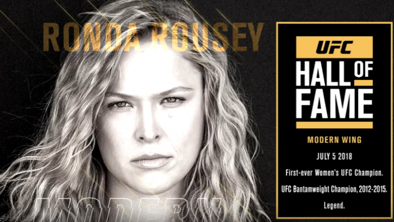 Ronda Rousey To Be Inducted Into The UFC Hall Of Fame